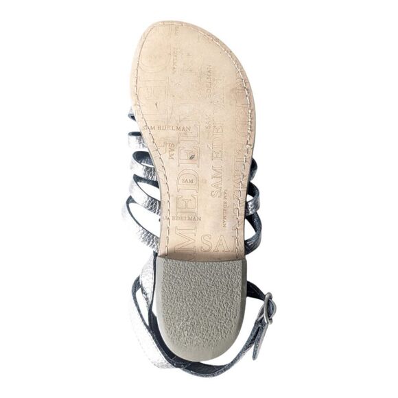 SAM EDELMAN Greco Strappy Bronzed Leather Sandal Size 9.5M - Picture 7 of 7